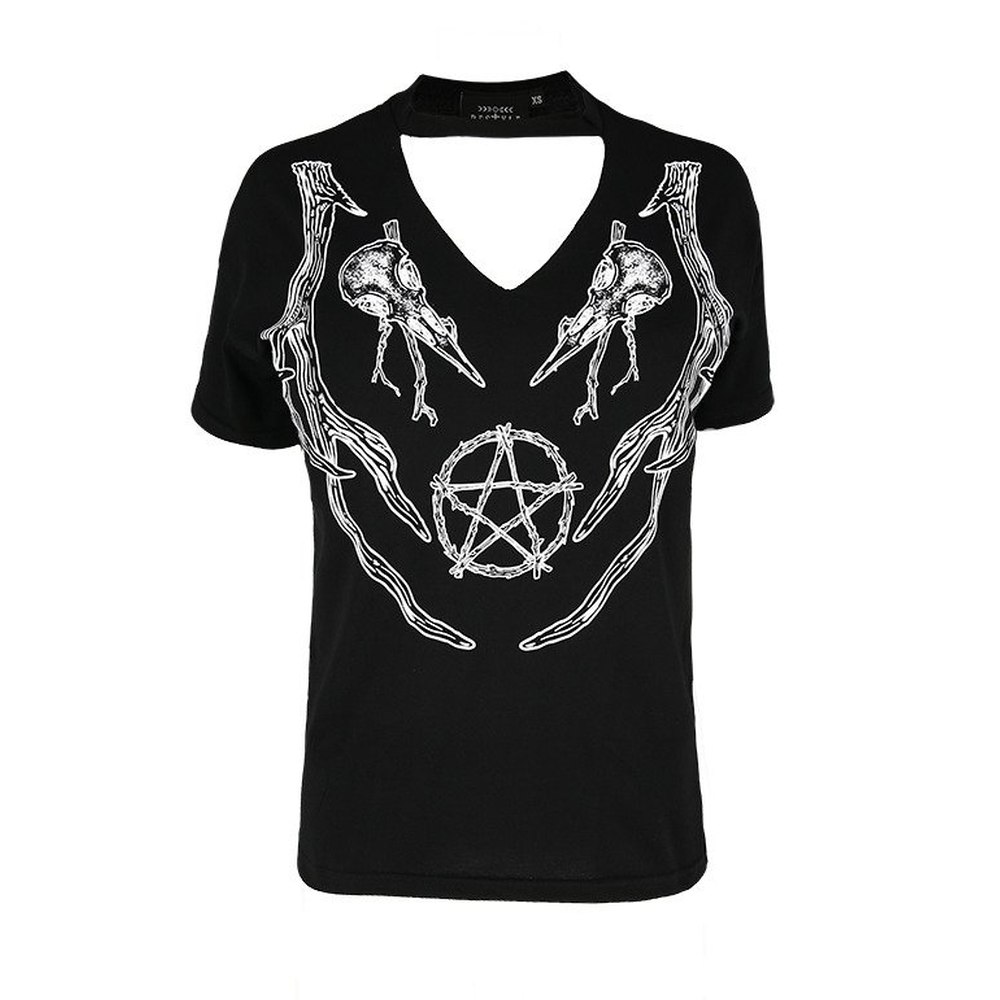 Restyle - Antlers pagan Top - Zwart